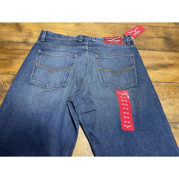 Kimes Ranch Men's Stewart Jeans Blue 100% Cotton Straight Leg 34x36 USA Made NWT - Picture 9 of 13
